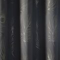 Curtina - Feather - Jacquard Pair of Eyelet Curtains - Slate additional 3