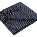 Drift Home - Quinn - 100% Recycled Cotton Rich Mixed Fibres Throw - 130 x 180cm in Navy additional 1