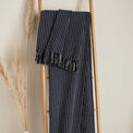 Drift Home - Quinn - 100% Recycled Cotton Rich Mixed Fibres Throw - 130 x 180cm in Navy additional 2