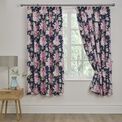 Dreams & Drapes Kirsten Pencil Pleat Curtains With Tie-Backs - Pink/Blue additional 1
