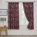 Dreams & Drapes Sweet Pea Pencil Pleat Curtains With Tie-Backs - Plum additional 1