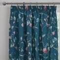 Dreams & Drapes Sweet Pea Pencil Pleat Curtains With Tie-Backs - Teal additional 3