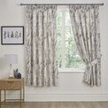 Dreams & Drapes Wild Stems Pencil Pleat Curtains With Tie-Backs - Blue additional 1