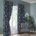 Dreams And Drapes Caberne Pencil Pleat Curtains With Tie-Backs - Navy additional 1