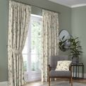 Dreams &amp; Drapes Darnley 100% Cotton Pencil Pleat Curtains With Tie-Backs - Coral/Natural additional 1