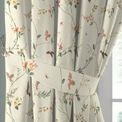 Dreams &amp; Drapes Darnley 100% Cotton Pencil Pleat Curtains With Tie-Backs - Coral/Natural additional 3