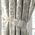 Dreams & Drapes Indira 100% Cotton Pencil Pleat Curtains With Tie-Backs - Coral/Natural additional 3