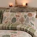 Dreams & Drapes Lodge - Winter Forest Check - 100% Brushed Cotton Duvet Cover Set - Green additional 6