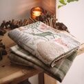 Dreams & Drapes Lodge - Winter Forest Check - 100% Brushed Cotton Duvet Cover Set - Green additional 4