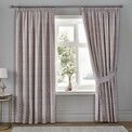 Dreams & Drapes Woven Hawthorne Pencil Pleat Curtains With Tie-Backs - Lavender additional 1