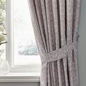 Dreams & Drapes Woven Hawthorne Pencil Pleat Curtains With Tie-Backs - Lavender additional 2