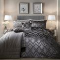 Soiree - Belfort - Jacquard Duvet Cover Set - Slate additional 1