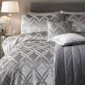 Soiree - Belfort - Jacquard Duvet Cover Set - Silver additional 4