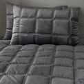 Soiree Brighton Square Velvet Duvet Cover Set (Slate Grey) additional 3