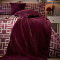 Soiree - Lucie - Faux Fur Bedspread - 150cm x 220cm in Damson additional 2
