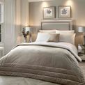 Soiree - Melanie - Velvet Bedspread - 150cm x 220cm in Linen additional 1