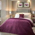 Soiree - Stella - Velvet Bedspread - 150cm x 220cm in Damson additional 1