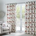 Fusion Dacey 100% Cotton Eyelet Curtains - Red additional 1