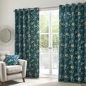 Fusion Dacey 100% Cotton Eyelet Curtains - Teal additional 1