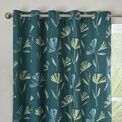 Fusion Dacey 100% Cotton Eyelet Curtains - Teal additional 2