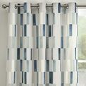 Fusion - Oakland - 100% Cotton Pair of Eyelet Curtains - Teal additional 2