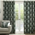 Fusion Woodland Trees 100% Cotton Eyelet Curtains - Green additional 1