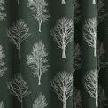 Fusion Woodland Trees 100% Cotton Eyelet Curtains - Green additional 2