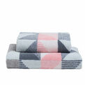 Fusion Bathroom - Hendra - Jacquard Towel - Pink/Grey additional 1