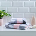 Fusion Bathroom - Hendra - Jacquard Towel - Pink/Grey additional 3