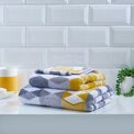 Fusion Bathroom - Hexagon - Jacquard Towel - Grey additional 2