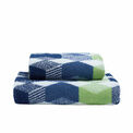 Fusion Bathroom - Hexagon - Jacquard Towel - Navy additional 1