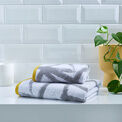 Fusion Bathroom - Leda - Jacquard Towel - Grey/Ochre additional 3