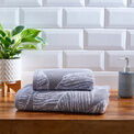 Fusion Bathroom - Matteo - Jacquard Towel - Grey additional 2