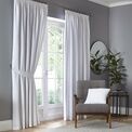 Fusion Dijon Blackout / Thermal Pencil Pleat Curtains - White additional 1