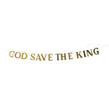 God Save the King Gold Banner 2m additional 1