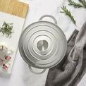 Simply Home Cast Iron Round Casserole - Dove Grey additional 4