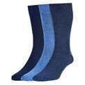 HJ Hall Classic Cotton Plain Knit Socks (Pack of 3) additional 1