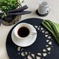 Esselle - Nene Round Cotton Spiral Placemat 38cm Black Colour, Set of 2 additional 2