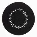 Esselle - Nene Round Cotton Spiral Placemat 38cm Black Colour, Set of 2 additional 1