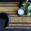 Esselle - Tay Seagrass/ Cotton Table Runner 35x180cm Black Colour additional 3