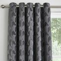 Appletree Boutique - Quentin - Jacquard Pair of Eyelet Curtains - Slate additional 1