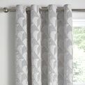 Appletree Boutique - Quentin - Jacquard Pair of Eyelet Curtains - Silver additional 1