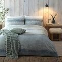 Appletree Hygge - Anson Stripe - 100% Brushed Cotton Duvet Cover Set - Green additional 1