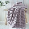 Appletree Hygge - Morritz - Faux Fur Throw - 130 x 180cm in Mauve additional 1