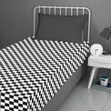 Bedlam - Beckett Stripe -  25cm Fitted Bed Sheet - Monochrome additional 1
