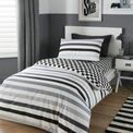 Bedlam - Beckett Stripe - Easy Care Duvet Cover Set - Monochrome additional 1