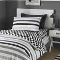 Bedlam - Beckett Stripe - Easy Care Duvet Cover Set - Monochrome additional 2