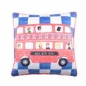 Bedlam - On The Move - Velvet Cushion Cover - 43 x 43cm in Blue additional 1
