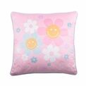 Bedlam - Retro Flower - Velvet Cushion Cover - 43 x 43cm in Pink additional 1