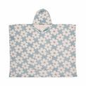 Bedlam - Retro Flower - Fleece Poncho - 75 x 92.5cm in Duck Egg additional 2